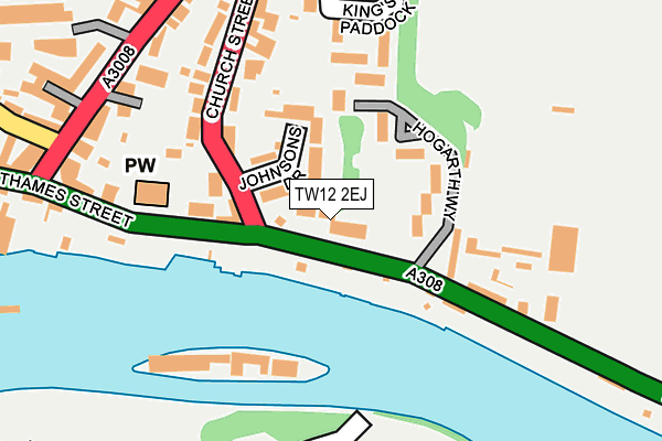 TW12 2EJ map - OS OpenMap – Local (Ordnance Survey)