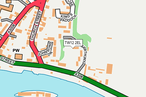 TW12 2EL map - OS OpenMap – Local (Ordnance Survey)