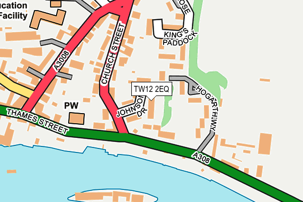 TW12 2EQ map - OS OpenMap – Local (Ordnance Survey)