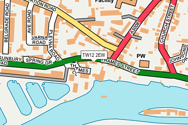 TW12 2EW map - OS OpenMap – Local (Ordnance Survey)