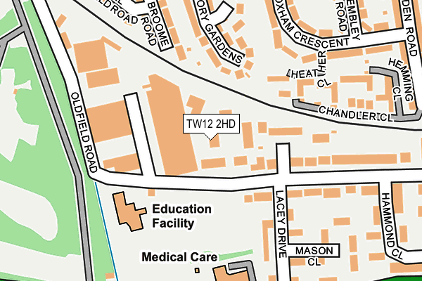 TW12 2HD map - OS OpenMap – Local (Ordnance Survey)