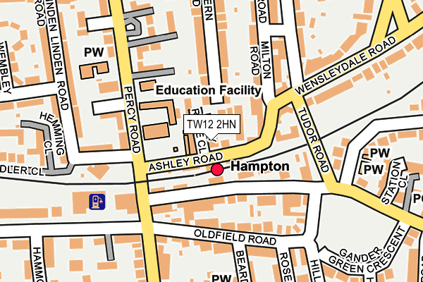 TW12 2HN map - OS OpenMap – Local (Ordnance Survey)