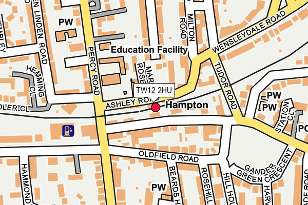 TW12 2HU map - OS OpenMap – Local (Ordnance Survey)