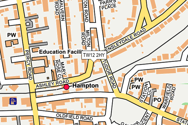 TW12 2HY map - OS OpenMap – Local (Ordnance Survey)