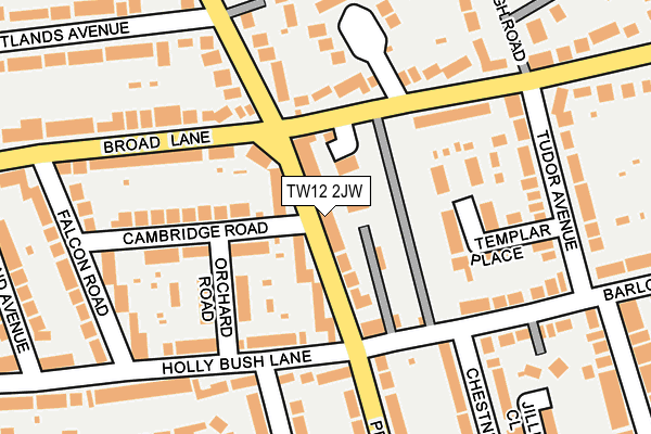 TW12 2JW map - OS OpenMap – Local (Ordnance Survey)