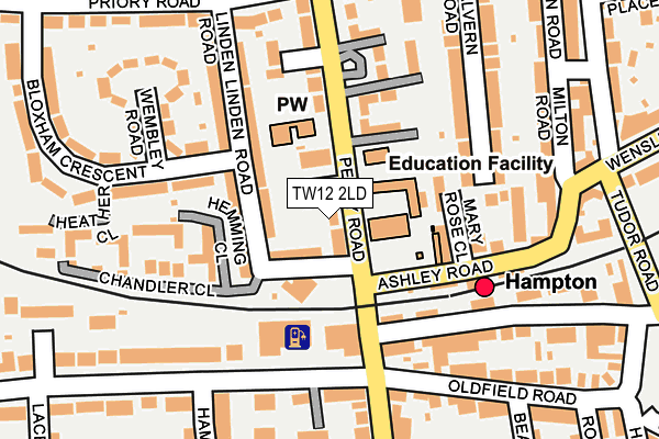 TW12 2LD map - OS OpenMap – Local (Ordnance Survey)