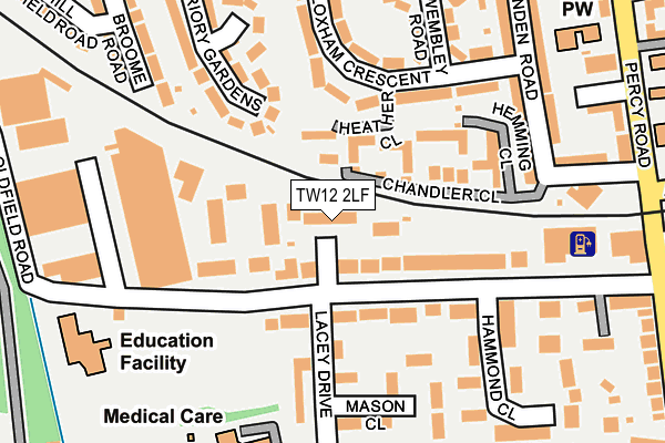 TW12 2LF map - OS OpenMap – Local (Ordnance Survey)