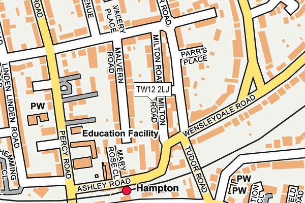 TW12 2LJ map - OS OpenMap – Local (Ordnance Survey)