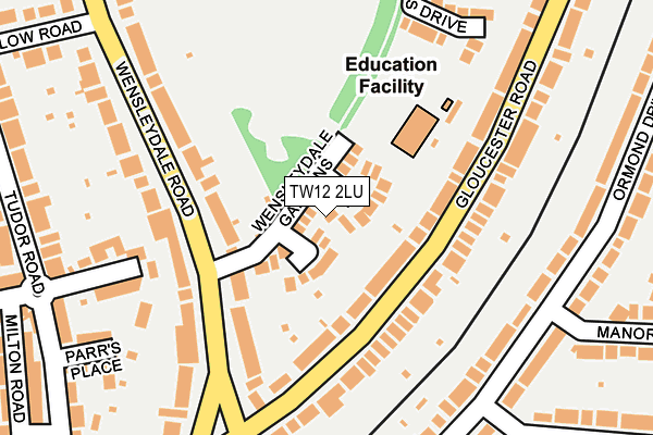 TW12 2LU map - OS OpenMap – Local (Ordnance Survey)