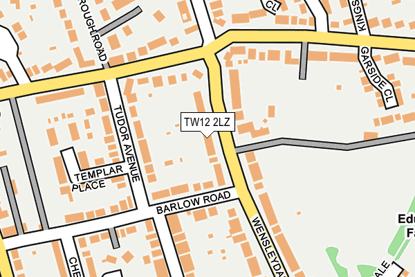 TW12 2LZ map - OS OpenMap – Local (Ordnance Survey)