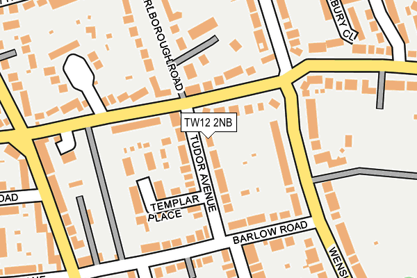 TW12 2NB map - OS OpenMap – Local (Ordnance Survey)