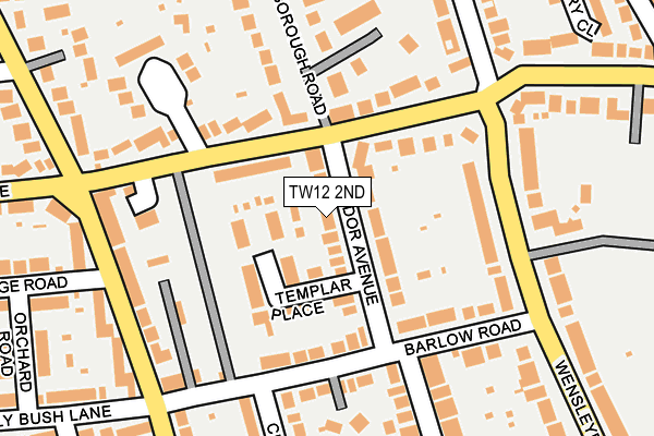 TW12 2ND map - OS OpenMap – Local (Ordnance Survey)