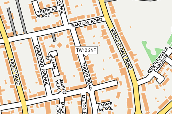 TW12 2NF map - OS OpenMap – Local (Ordnance Survey)
