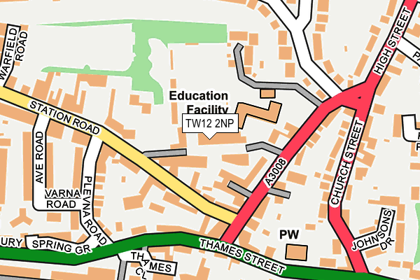 TW12 2NP map - OS OpenMap – Local (Ordnance Survey)