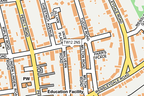 TW12 2NS map - OS OpenMap – Local (Ordnance Survey)