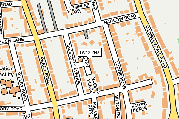 TW12 2NX map - OS OpenMap – Local (Ordnance Survey)