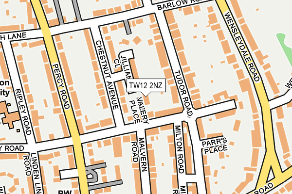 TW12 2NZ map - OS OpenMap – Local (Ordnance Survey)