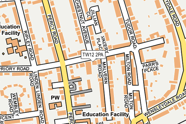 TW12 2PA map - OS OpenMap – Local (Ordnance Survey)