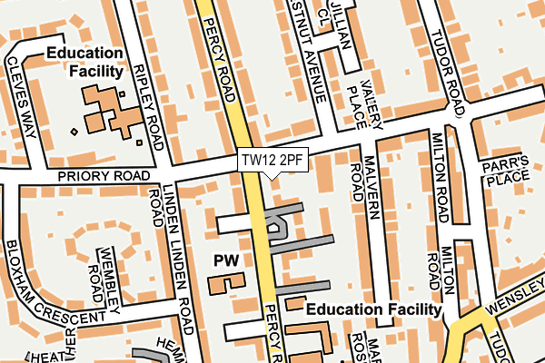 TW12 2PF map - OS OpenMap – Local (Ordnance Survey)