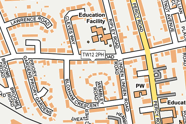 TW12 2PH map - OS OpenMap – Local (Ordnance Survey)