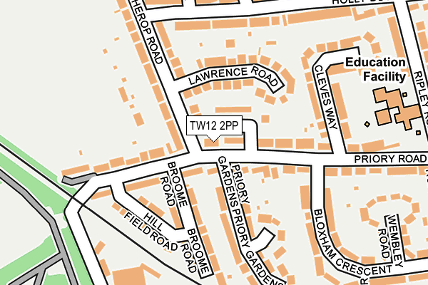 TW12 2PP map - OS OpenMap – Local (Ordnance Survey)