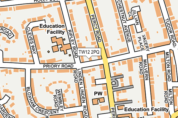 TW12 2PQ map - OS OpenMap – Local (Ordnance Survey)