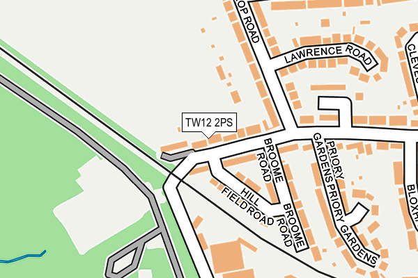 TW12 2PS map - OS OpenMap – Local (Ordnance Survey)