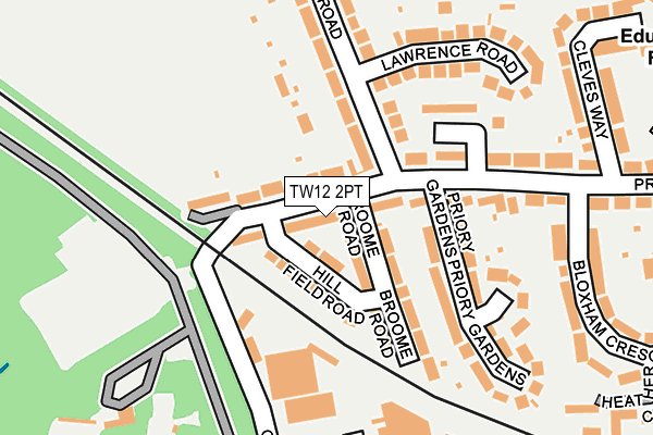 TW12 2PT map - OS OpenMap – Local (Ordnance Survey)