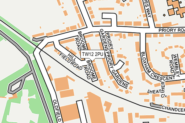 TW12 2PU map - OS OpenMap – Local (Ordnance Survey)