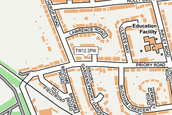 TW12 2PW map - OS OpenMap – Local (Ordnance Survey)