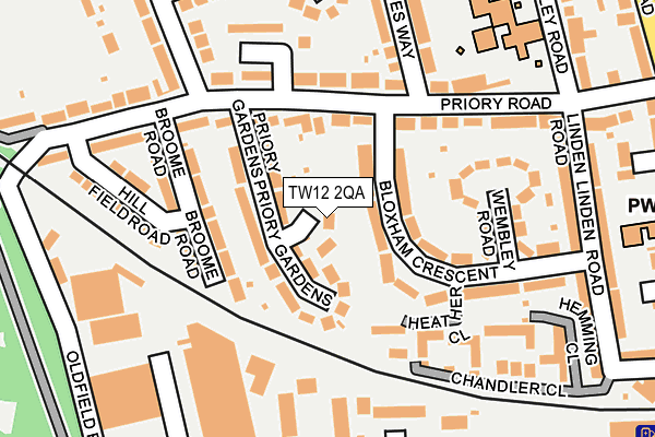 TW12 2QA map - OS OpenMap – Local (Ordnance Survey)