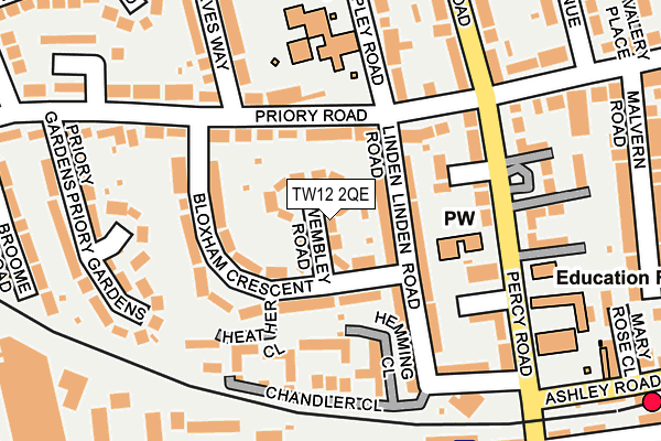 TW12 2QE map - OS OpenMap – Local (Ordnance Survey)
