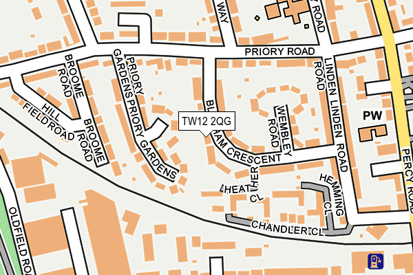 TW12 2QG map - OS OpenMap – Local (Ordnance Survey)