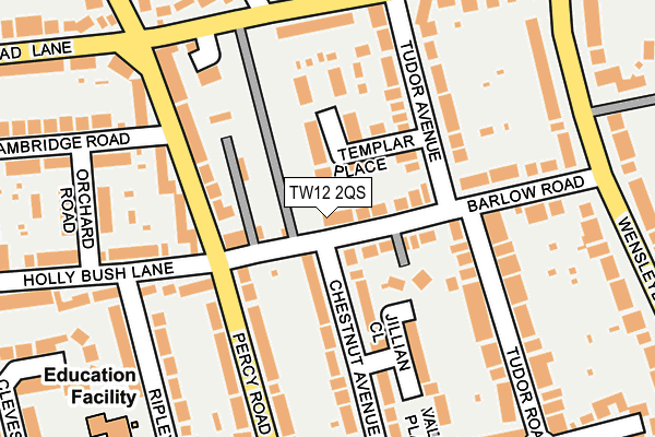 TW12 2QS map - OS OpenMap – Local (Ordnance Survey)