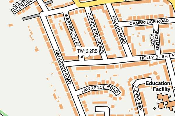 TW12 2RB map - OS OpenMap – Local (Ordnance Survey)