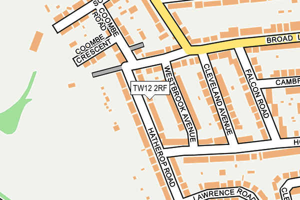 TW12 2RF map - OS OpenMap – Local (Ordnance Survey)