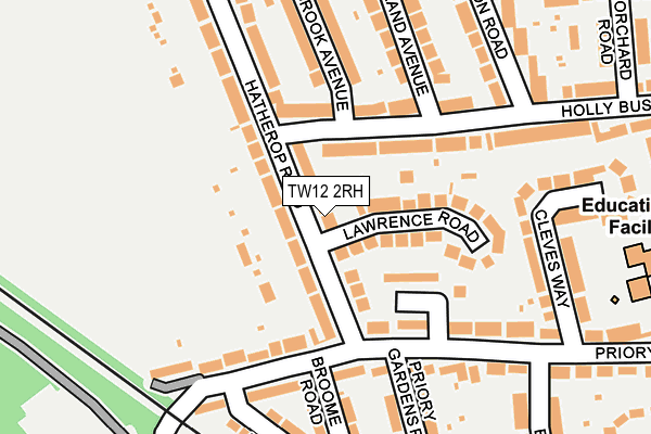 TW12 2RH map - OS OpenMap – Local (Ordnance Survey)