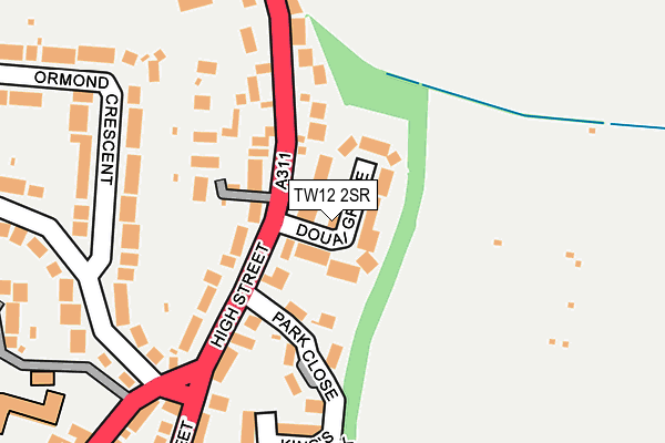 TW12 2SR map - OS OpenMap – Local (Ordnance Survey)