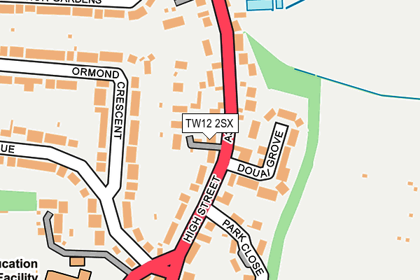 TW12 2SX map - OS OpenMap – Local (Ordnance Survey)