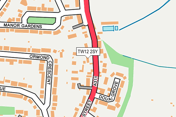 TW12 2SY map - OS OpenMap – Local (Ordnance Survey)