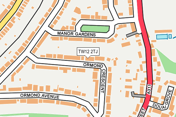 TW12 2TJ map - OS OpenMap – Local (Ordnance Survey)
