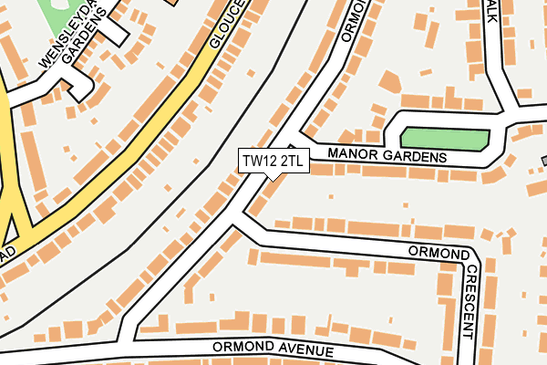 TW12 2TL map - OS OpenMap – Local (Ordnance Survey)