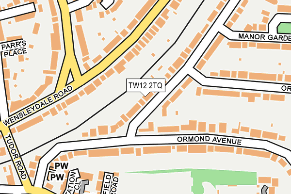 TW12 2TQ map - OS OpenMap – Local (Ordnance Survey)