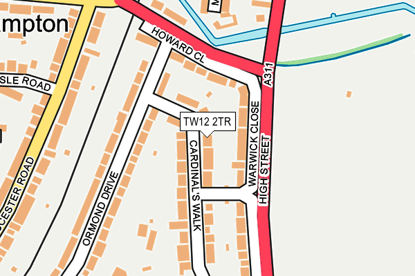 TW12 2TR map - OS OpenMap – Local (Ordnance Survey)