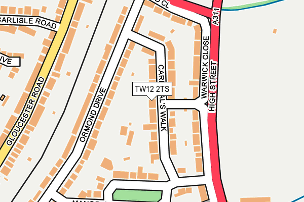 TW12 2TS map - OS OpenMap – Local (Ordnance Survey)