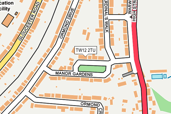 TW12 2TU map - OS OpenMap – Local (Ordnance Survey)