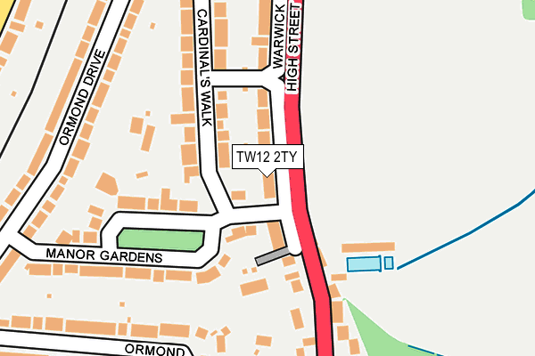 TW12 2TY map - OS OpenMap – Local (Ordnance Survey)