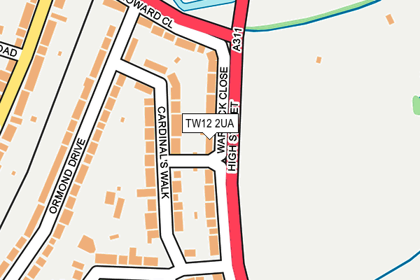 TW12 2UA map - OS OpenMap – Local (Ordnance Survey)