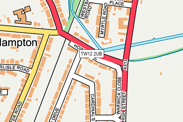 TW12 2UB map - OS OpenMap – Local (Ordnance Survey)