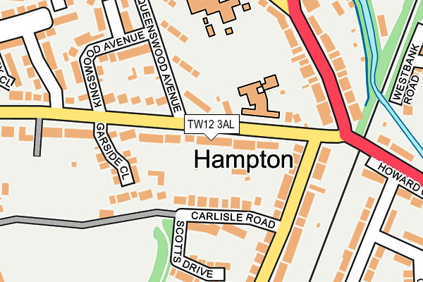 TW12 3AL map - OS OpenMap – Local (Ordnance Survey)